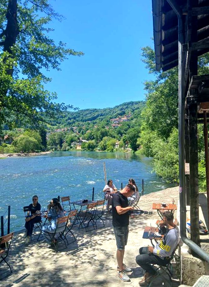 Riverside diving area terrace